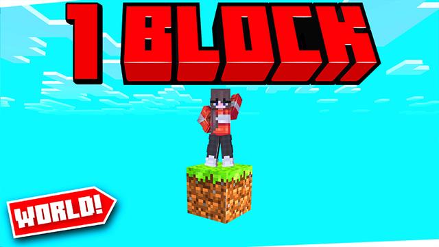 Thumbnail of the Minecraft Bedrock Marketplace product 1 BLOCK WORLD! created by Pickaxe Studios.