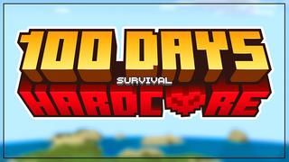 Thumbnail of the Minecraft Bedrock Marketplace product 100 DAYS HARDCORE SURVIVAL! created by Pickaxe Studios.