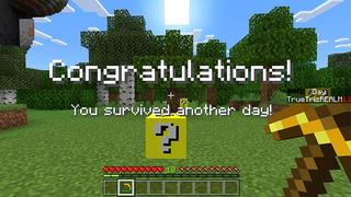 Screenshot of the Minecraft Bedrock Marketplace product 100 Days LUCKY BLOCK! created by Pickaxe Studios.