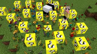 Screenshot of the Minecraft Bedrock Marketplace product 100 Days LUCKY BLOCK! created by Pickaxe Studios.