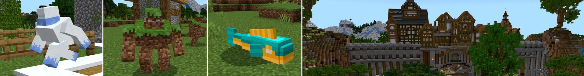 Panorama of the Minecraft Bedrock Marketplace product 100 Days: MONSTERS! created by Pickaxe Studios.