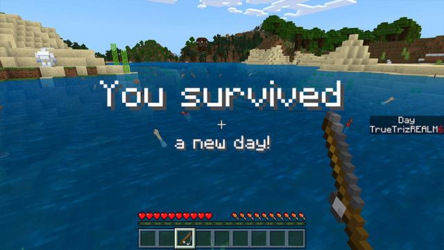 Screenshot of the Minecraft Bedrock Marketplace product 100 Days: MONSTERS! created by Pickaxe Studios.