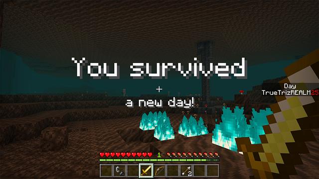 Screenshot of the Minecraft Bedrock Marketplace product 100 Days: MONSTERS! created by Pickaxe Studios.