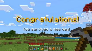 Screenshot of the Minecraft Bedrock Marketplace product 100 Days Random Drops! created by Pickaxe Studios.