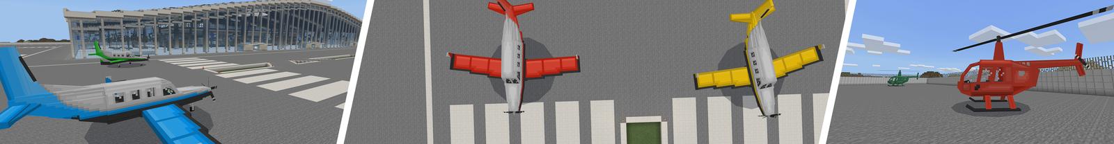 Panorama of the Minecraft Bedrock Marketplace product AIRPORT! created by Pickaxe Studios.