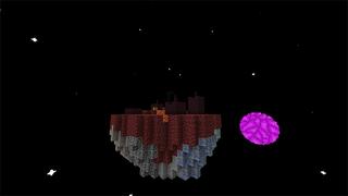 Screenshot of the Minecraft Bedrock Marketplace product Alien Skyblock created by Pickaxe Studios.