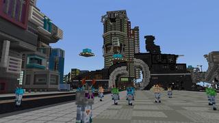 Screenshot of the Minecraft Bedrock Marketplace product Alien World created by Pickaxe Studios.