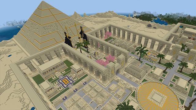 Screenshot of the Minecraft Bedrock Marketplace product Ancient Egypt World created by Pickaxe Studios.