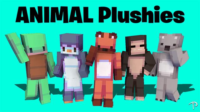 Thumbnail of the Minecraft Bedrock Marketplace product ANIMAL Plushies created by Pickaxe Studios.