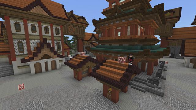 Screenshot of the Minecraft Bedrock Marketplace product Anime Lucky Blocks created by Pickaxe Studios.