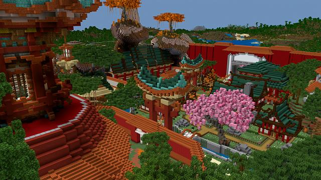 Screenshot of the Minecraft Bedrock Marketplace product ANIME WORLD! created by Pickaxe Studios.