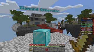 Screenshot of the Minecraft Bedrock Marketplace product BED WARS+ created by Pickaxe Studios.