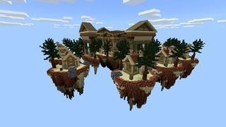 Screenshot of the Minecraft Bedrock Marketplace product BED WARS+ created by Pickaxe Studios.