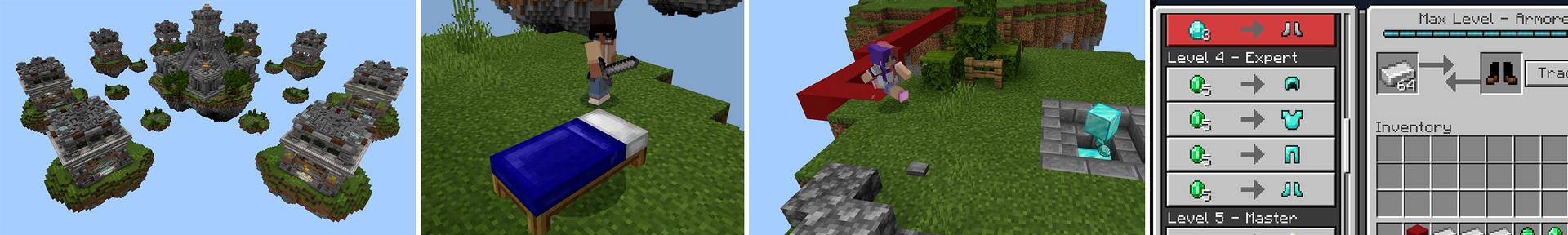 Panorama of the Minecraft Bedrock Marketplace product Bedwars World created by Pickaxe Studios.