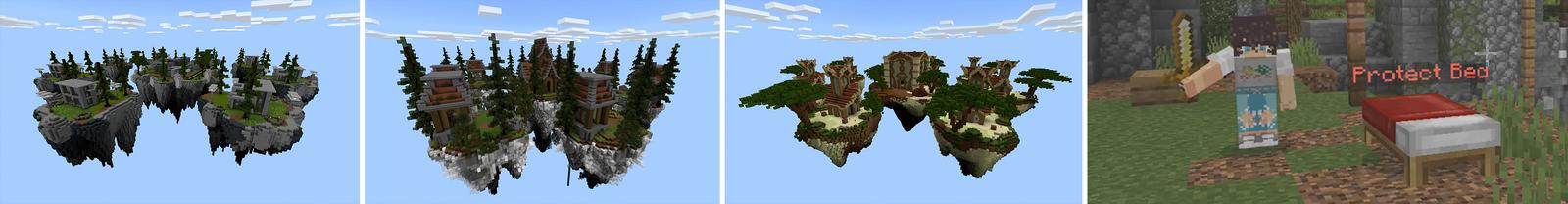 Panorama of the Minecraft Bedrock Marketplace product BEDWARS! created by Pickaxe Studios.