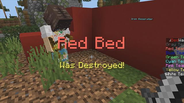 Screenshot of the Minecraft Bedrock Marketplace product BEDWARS! created by Pickaxe Studios.