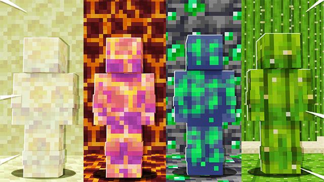 Thumbnail of the Minecraft Bedrock Marketplace product BLOCK Camo Skins created by Pickaxe Studios.