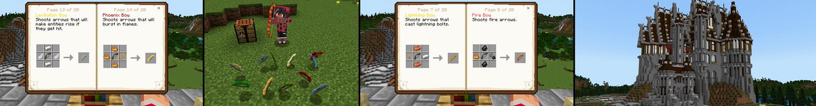 Panorama of the Minecraft Bedrock Marketplace product BOWS+ created by Pickaxe Studios.