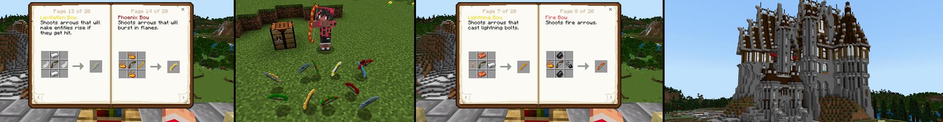 Panorama of the Minecraft Bedrock Marketplace product BOWS+ created by Pickaxe Studios.