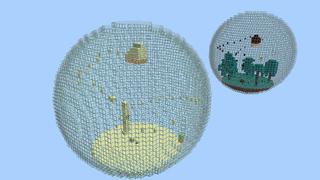 Screenshot of the Minecraft Bedrock Marketplace product Bubbles Parkour created by Pickaxe Studios.