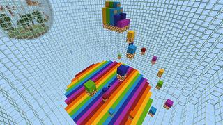 Screenshot of the Minecraft Bedrock Marketplace product Bubbles Parkour created by Pickaxe Studios.