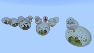 Screenshot of the Minecraft Bedrock Marketplace product Bubbles Parkour created by Pickaxe Studios.