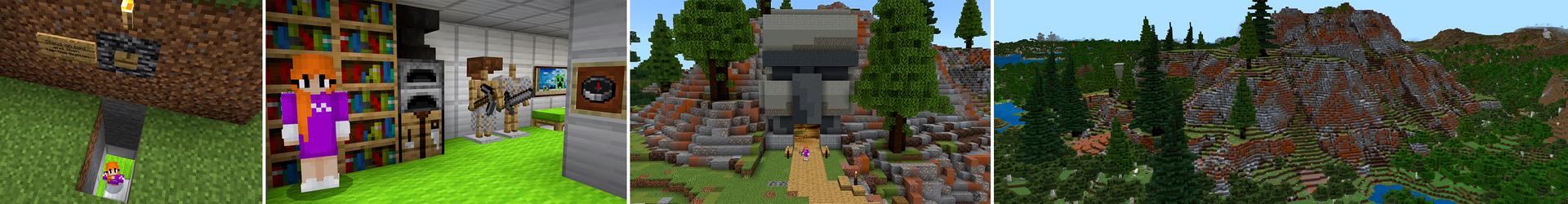 Panorama of the Minecraft Bedrock Marketplace product BUNKER! created by Pickaxe Studios.