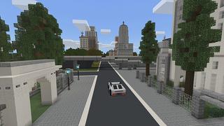 Screenshot of the Minecraft Bedrock Marketplace product Cars City! created by Pickaxe Studios.