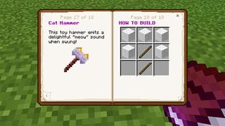 Screenshot of the Minecraft Bedrock Marketplace product Cat Tools created by Pickaxe Studios.