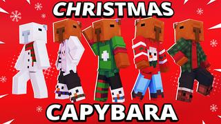 Thumbnail of the Minecraft Bedrock Marketplace product Christmas Capybara created by Pickaxe Studios.