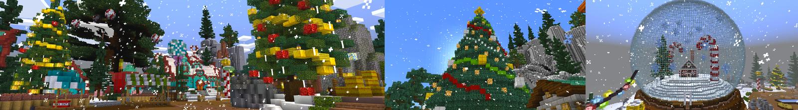 Panorama of the Minecraft Bedrock Marketplace product CHRISTMAS VILLAGE created by Pickaxe Studios.