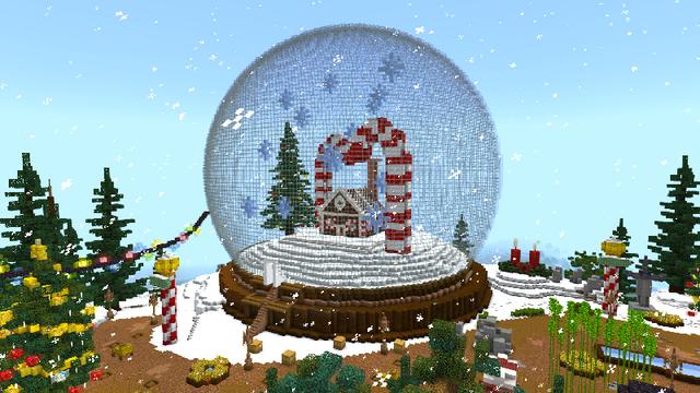 Screenshot of the Minecraft Bedrock Marketplace product CHRISTMAS VILLAGE created by Pickaxe Studios.