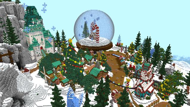 Screenshot of the Minecraft Bedrock Marketplace product CHRISTMAS VILLAGE created by Pickaxe Studios.