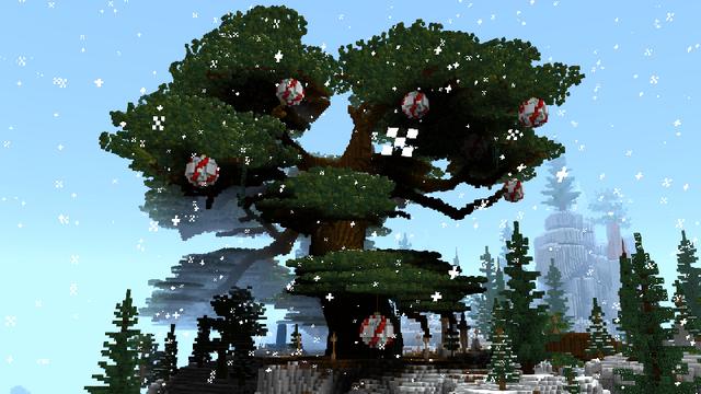 Screenshot of the Minecraft Bedrock Marketplace product CHRISTMAS VILLAGE created by Pickaxe Studios.