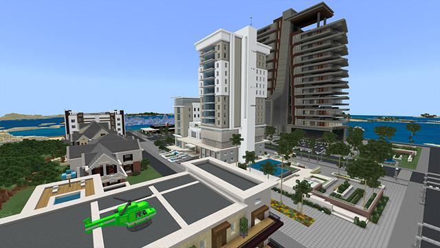 Screenshot of the Minecraft Bedrock Marketplace product City created by Pickaxe Studios.