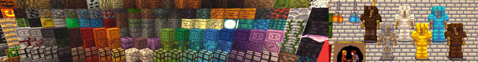 Panorama of the Minecraft Bedrock Marketplace product CRAFT Texture Pack created by Pickaxe Studios.