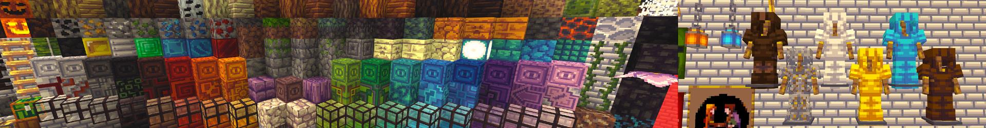 Panorama of the Minecraft Bedrock Marketplace product CRAFT Texture Pack created by Pickaxe Studios.