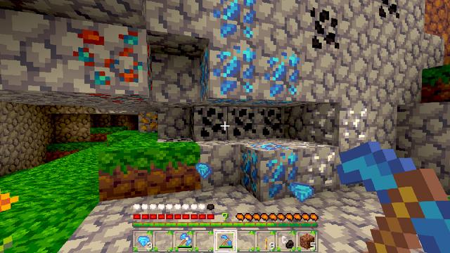 Screenshot of the Minecraft Bedrock Marketplace product CRAFT Texture Pack created by Pickaxe Studios.