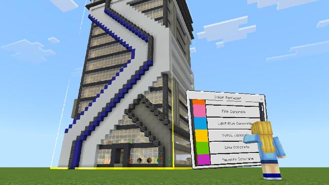Screenshot of the Minecraft Bedrock Marketplace product CRAFTABLE CITY Add-On created by Pickaxe Studios.