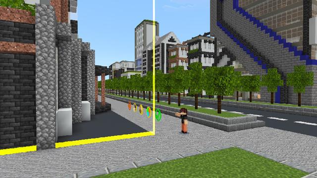 Screenshot of the Minecraft Bedrock Marketplace product CRAFTABLE CITY Add-On created by Pickaxe Studios.