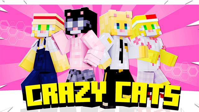 Thumbnail of the Minecraft Bedrock Marketplace product Crazy Cats! created by Pickaxe Studios.