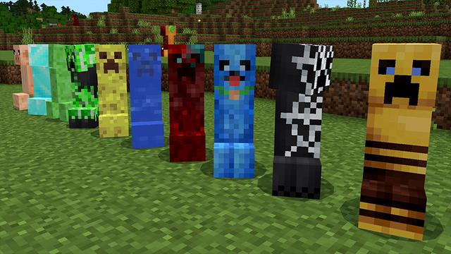 Screenshot of the Minecraft Bedrock Marketplace product CREEPERS+ created by Pickaxe Studios.