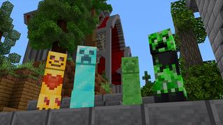 Screenshot of the Minecraft Bedrock Marketplace product CREEPERS+ created by Pickaxe Studios.