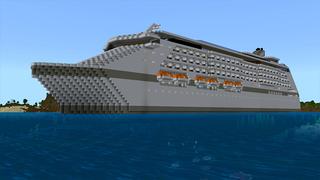 Screenshot of the Minecraft Bedrock Marketplace product Cruise Boat! created by Pickaxe Studios.
