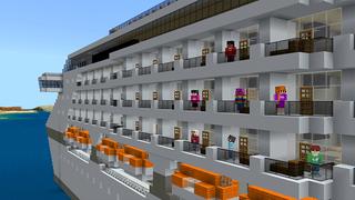 Screenshot of the Minecraft Bedrock Marketplace product Cruise Boat! created by Pickaxe Studios.