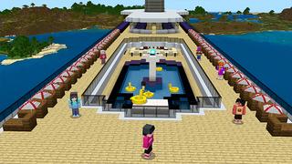 Screenshot of the Minecraft Bedrock Marketplace product Cruise Boat! created by Pickaxe Studios.