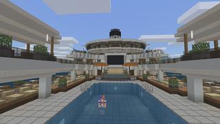 Screenshot of the Minecraft Bedrock Marketplace product Cruise Ship Boat created by Pickaxe Studios.