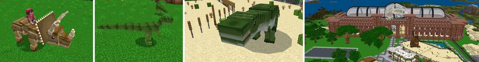 Panorama of the Minecraft Bedrock Marketplace product DINOSAUR created by Pickaxe Studios.