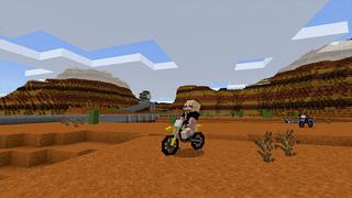 Screenshot of the Minecraft Bedrock Marketplace product DIRT BIKE World created by Pickaxe Studios.