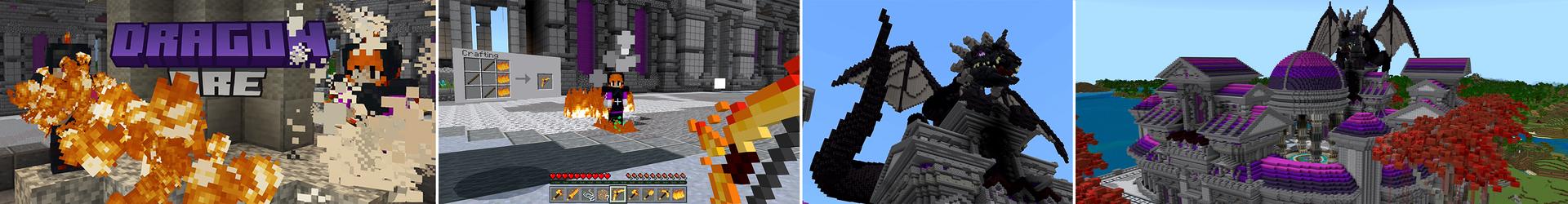 Panorama of the Minecraft Bedrock Marketplace product DRAGON ORE! created by Pickaxe Studios.
